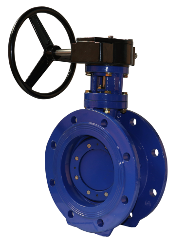 Артикул 217. Затвор дисковый поворотный фланцевый 2-х эксцентриковый. PN10